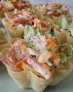 Тарталетки с корейской морковью