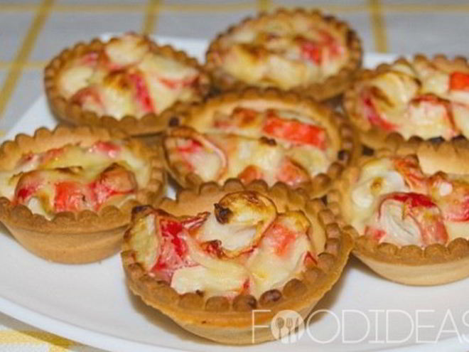 Рецепт тарталеток с крабовой начинкой