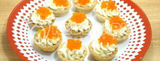 тарталетки с красной икрой. Шаг 4