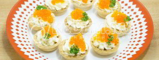 тарталетки с красной икрой. Шаг 5