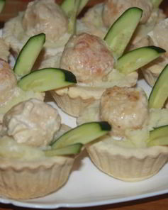 Тарталетки с куриным филе