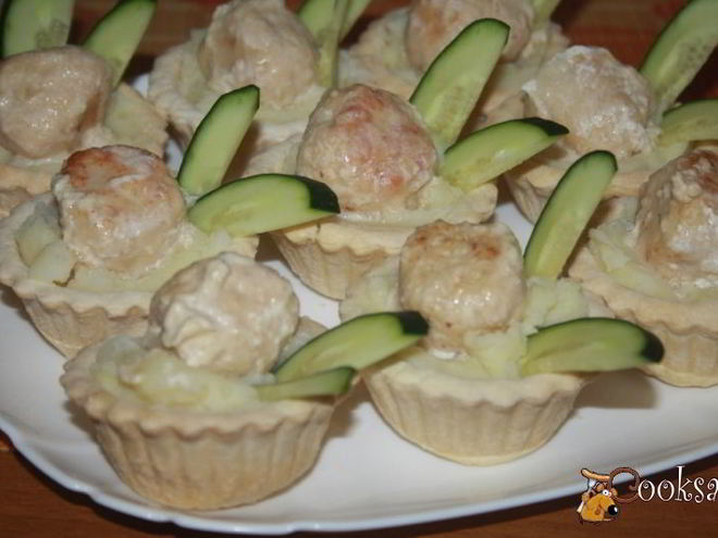 Рецепт тарталеток с куриным филе