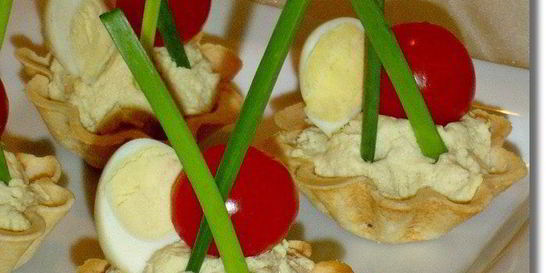 Тарталетки с куриным муссом