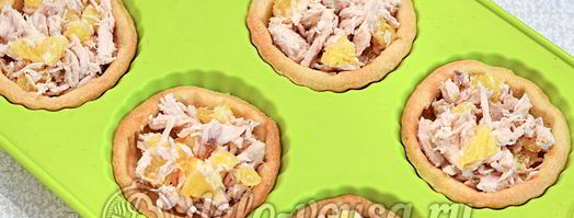 тарталетки с курицей и апельсином. Шаг 11