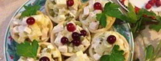 тарталетки с начинкой из курицы с ананасом. Шаг 8