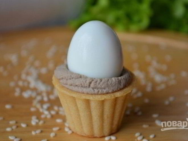 Рецепт тарталеток с паштетом из гусиной печени