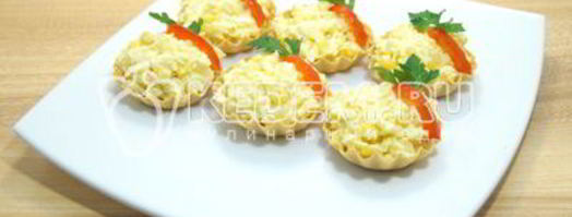 тарталетки с пикантным салатом. Шаг 9