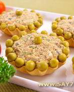 Тарталетки с салатом из куриной печени