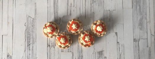 тарталетки с сыром и икрой. Шаг 8