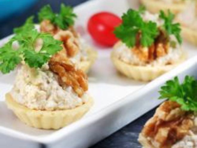 Рецепт тарталеток с сыром и орехами