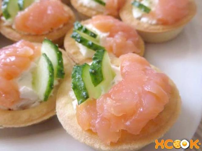 Рецепт тарталеток с творожным сыром и семгой