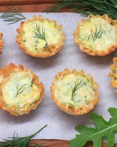 Закуска в тарталетках с семгой