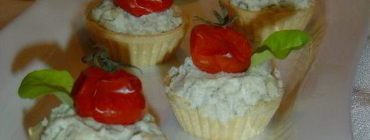 закусочные тарталетки с рокфором и помидорами черри. Шаг 8