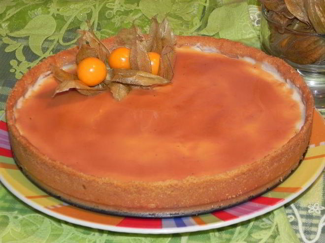 Рецепт снежного тарта с карамельным соусом