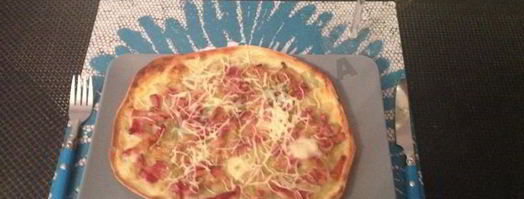 тарт фламбе с беконом. Шаг 17