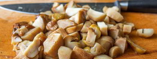 тарт с белыми грибами и луком-пореем. Шаг 17