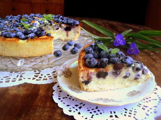 Рецепт тарта с голубикой