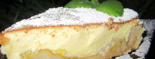 тарт с карамелизированными фруктами и творожным пудингом. Шаг 4