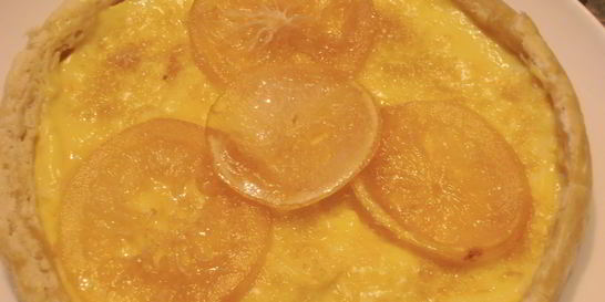 Тарт с цитрусовыми и виски