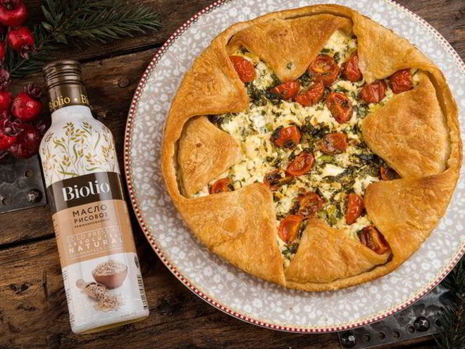 Рецепт тарта с творогом, помидорами черри и базиликом