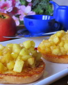 Французские тосты с яблоками