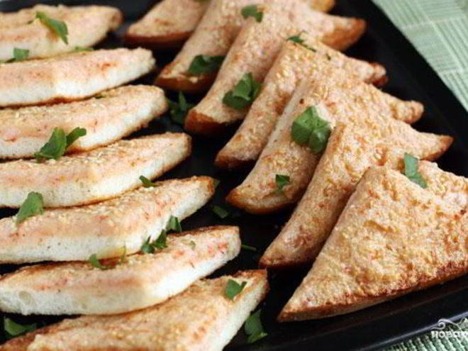 Рецепт креветочных тостов