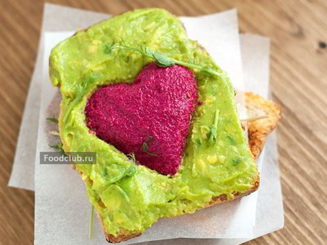 Рецепт тоста-валентинки