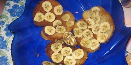 Тосты с бананом