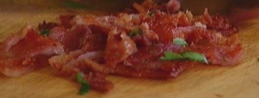 тосты с беконом, помидорами, цукини и сыром. Шаг 7