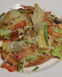 Тосты с чечевицей и капустой