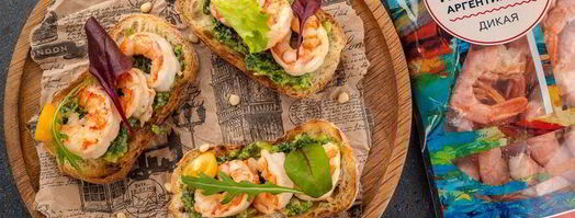 тосты с креветками и песто. Шаг 7