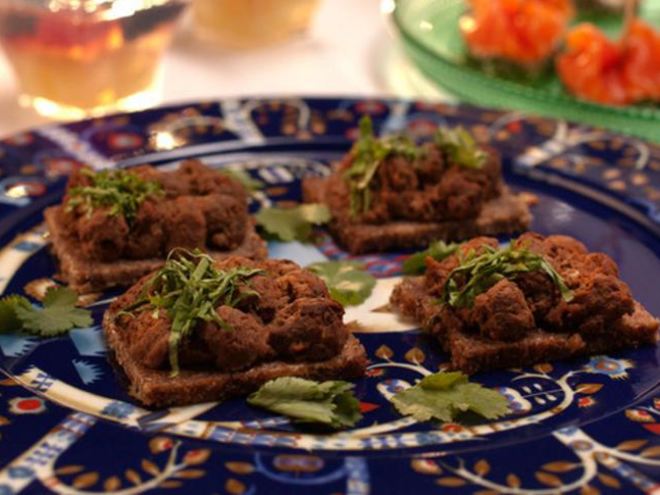 Рецепт тостов с печеночным паштетом