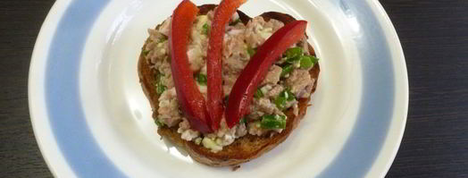 тосты с печенью налима и сладким перцем. Шаг 6