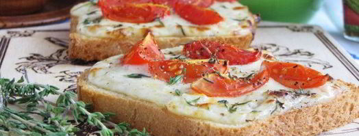 тосты с сырным соусом и помидорами черри. Шаг 11