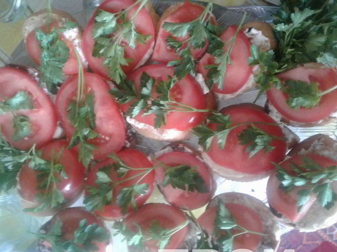 Рецепт тостов с томатами