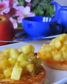 Яблочные тосты на завтрак