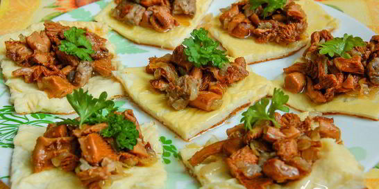 Яичная закуска с грибами