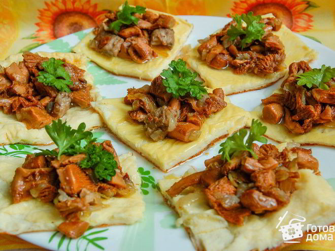 Рецепт яичной закуски с грибами