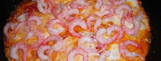 сырная яичница с креветками и помидорками. Шаг 7