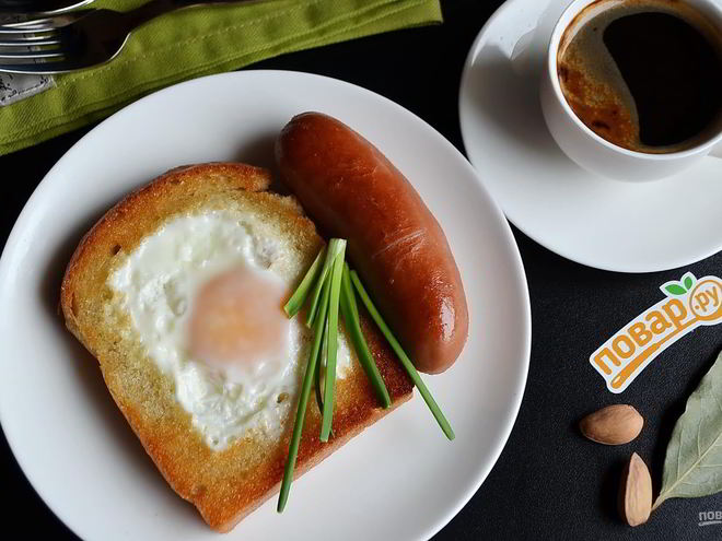 Рецепт яичницы по-французски