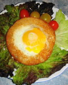 Яичница Смак в ломтике хлеба