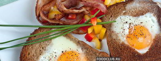 яичница в хлебе. Шаг 6