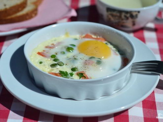 Рецепт яичницы в микроволновке