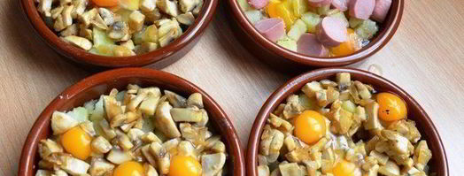 яйца, запеченные с картофелем и грибами. Шаг 6