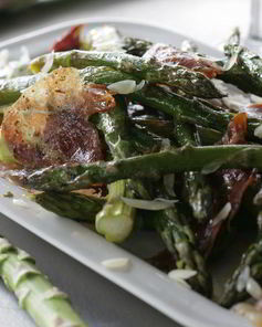 Закуска из спаржи с ветчиной