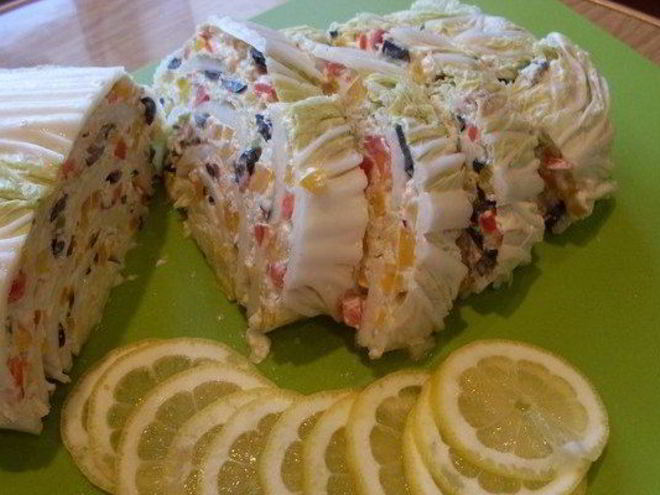 Рецепт закуски пекинской мозаика с сыром