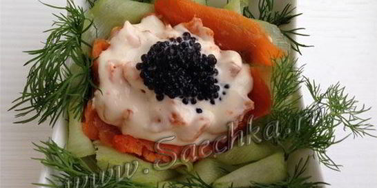 Закуска с икрой