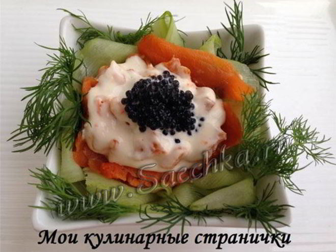 Рецепт закуски с икрой