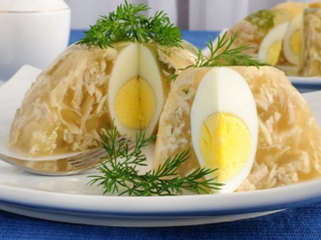 Рецепт куриного заливного