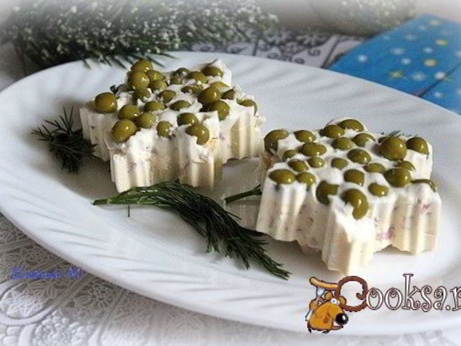 Рецепт новогоднего заливного из кальмаров